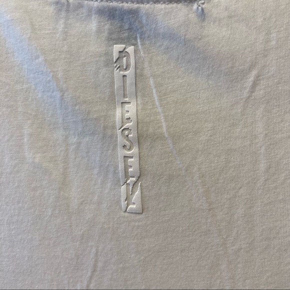 Diesel brand white asymmetrical hem teeshirt tee too with tie at bottom, size S - Picture 2 of 7